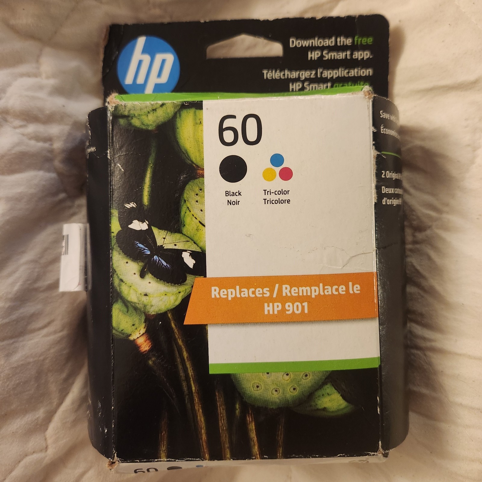HP 60 Black & Tri-Color Original Ink Cartridges Pack N9H63FN DeskJet Envy PhotoS
