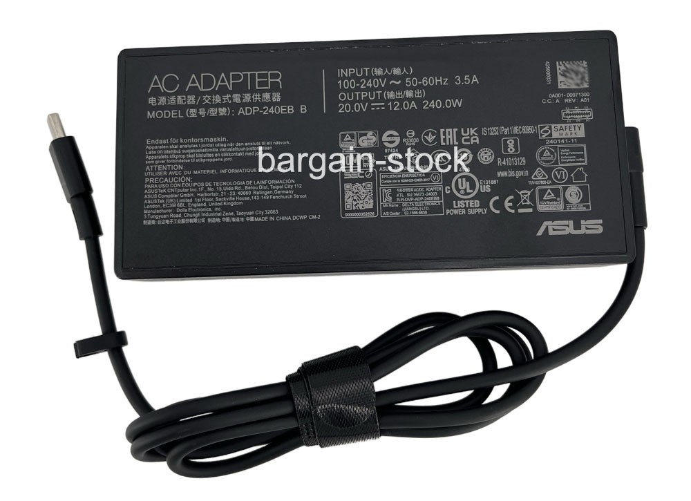 240W 20V AC Adapter Charger For ASUS ROG Zephyrus G16 GU605CR-XS97 GU605CW-XS98