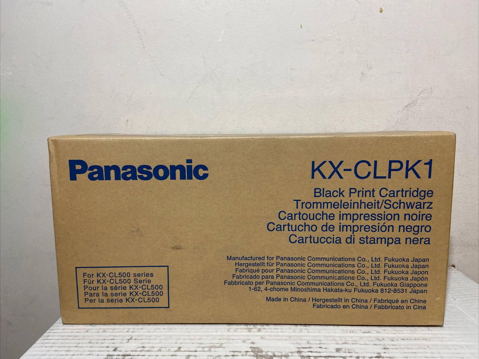 Genuine Panasonic KX-CLPK-1 Black Print Cartridge KX-CL 500 Series