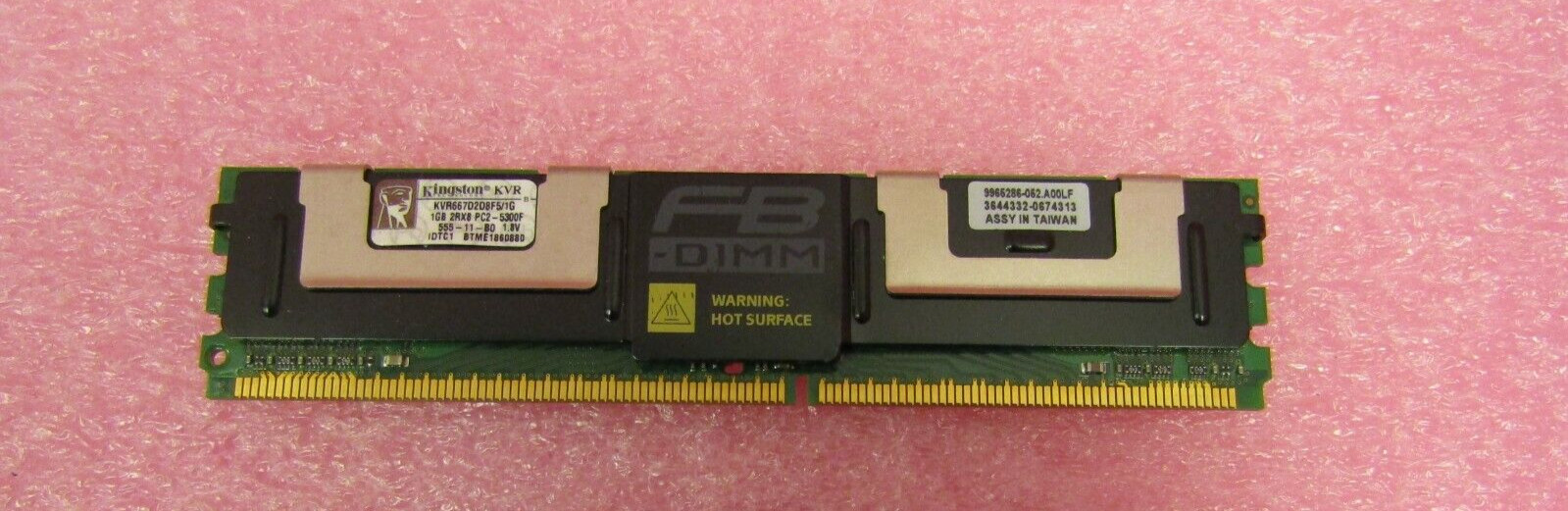 KVR667D2D8F5/1G KINGSTON KINGSTON 1GB 1X1GB PC2-5300F 2RX8 DIMM
