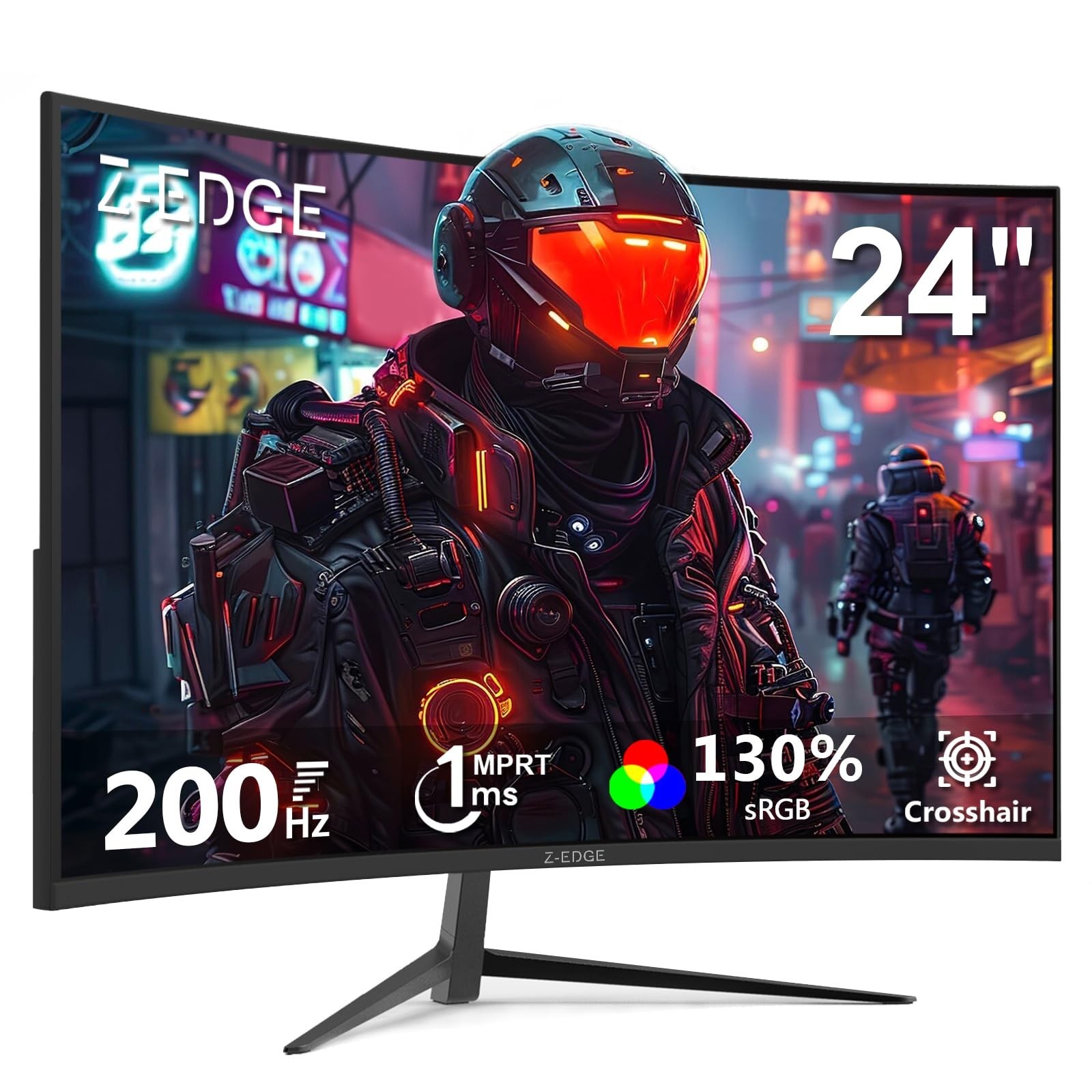 Z-Edge 24 inch Curved Gaming Monitor, 200Hz 165Hz, 144Hz FHD 1080P 23.998
