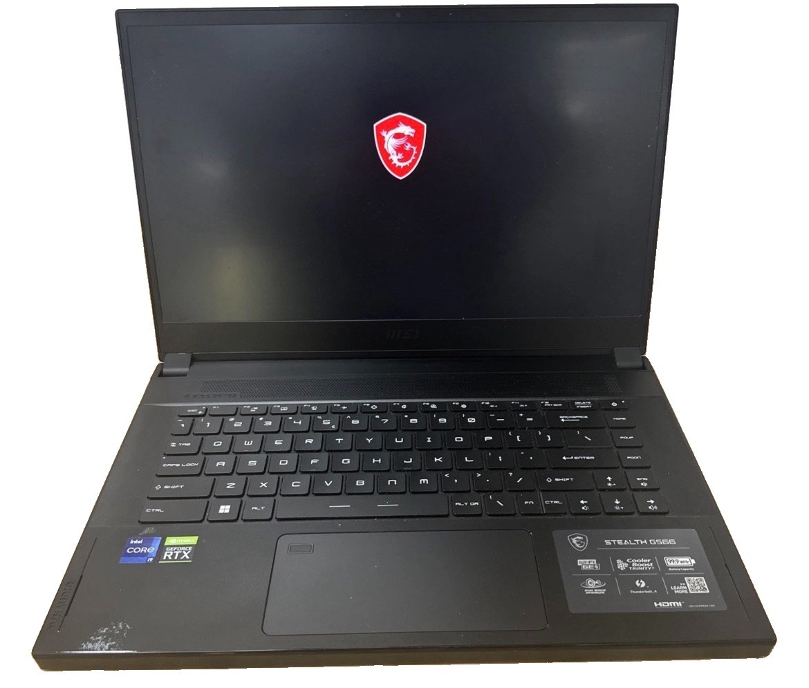 MSI GS66 Stealth 12UH-285US 15.6” QHD i9-12900H 2.90GHz RTX 3080 No SSD/No RAM