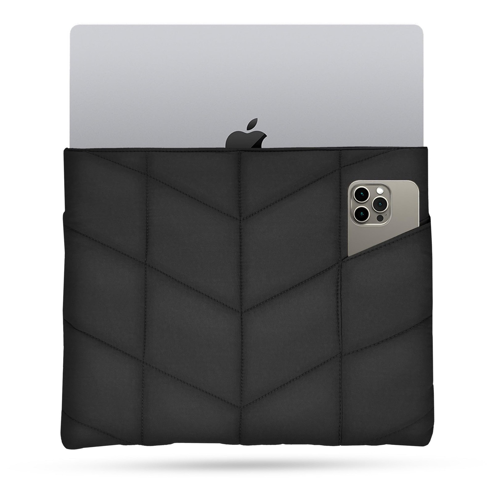 UZBL Puffy Laptop Sleeve 15-16 inch, Puffer Laptop Carrying Case for Women, P...