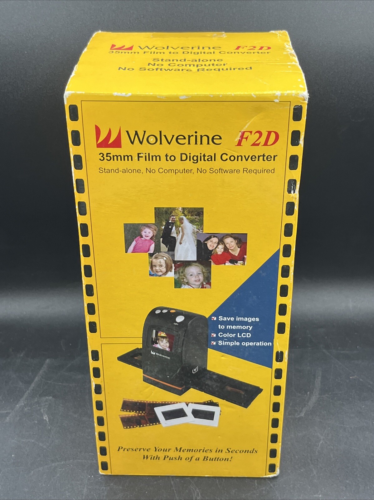 Wolverine F2D 35MM Slides & Negatives Film To Digital Image Converter. Brand New