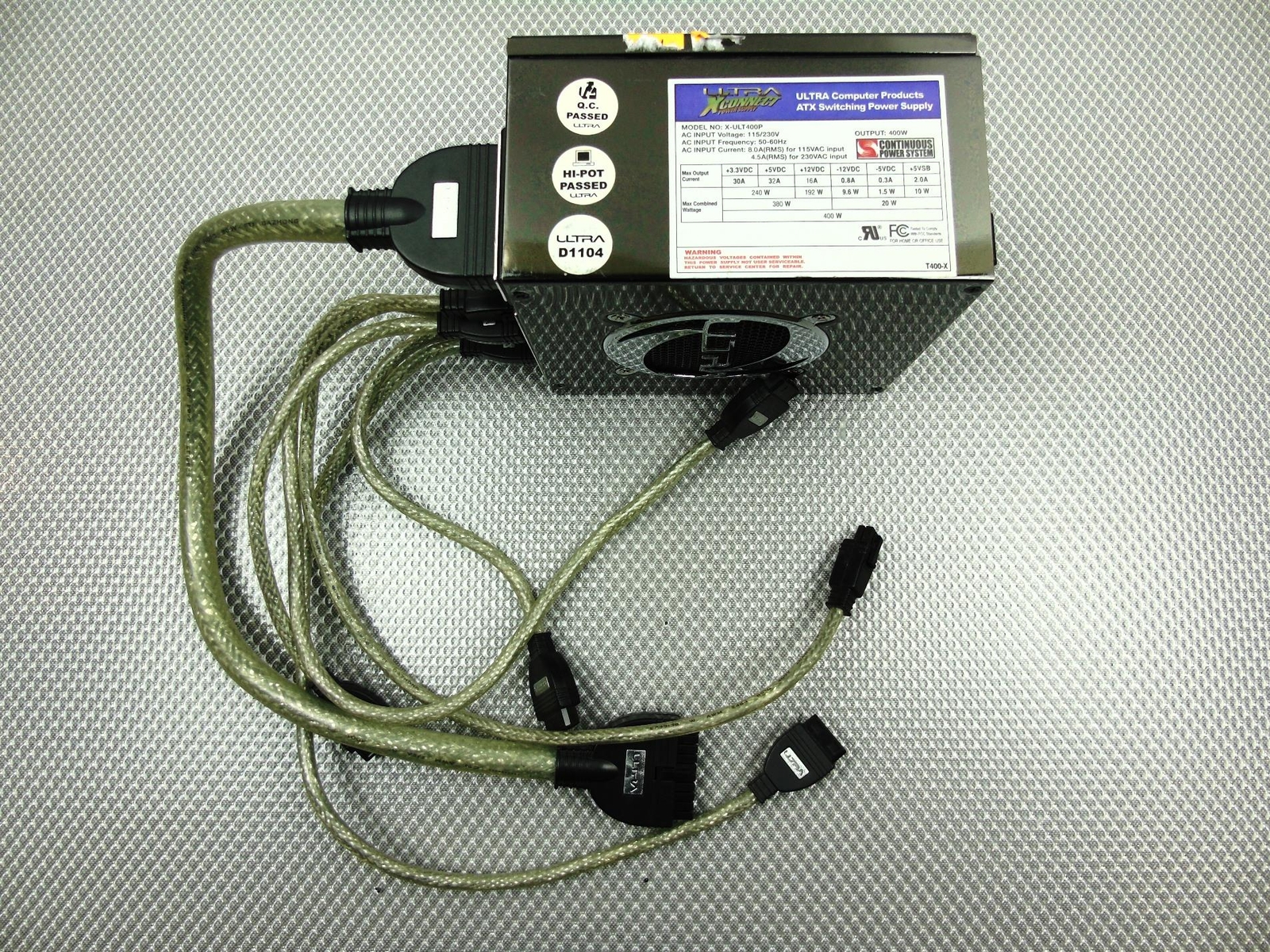 Ultra Xconnect  Modular Power Supply 400W w/ 5 Cables - X-ULT400P  (Genuine)
