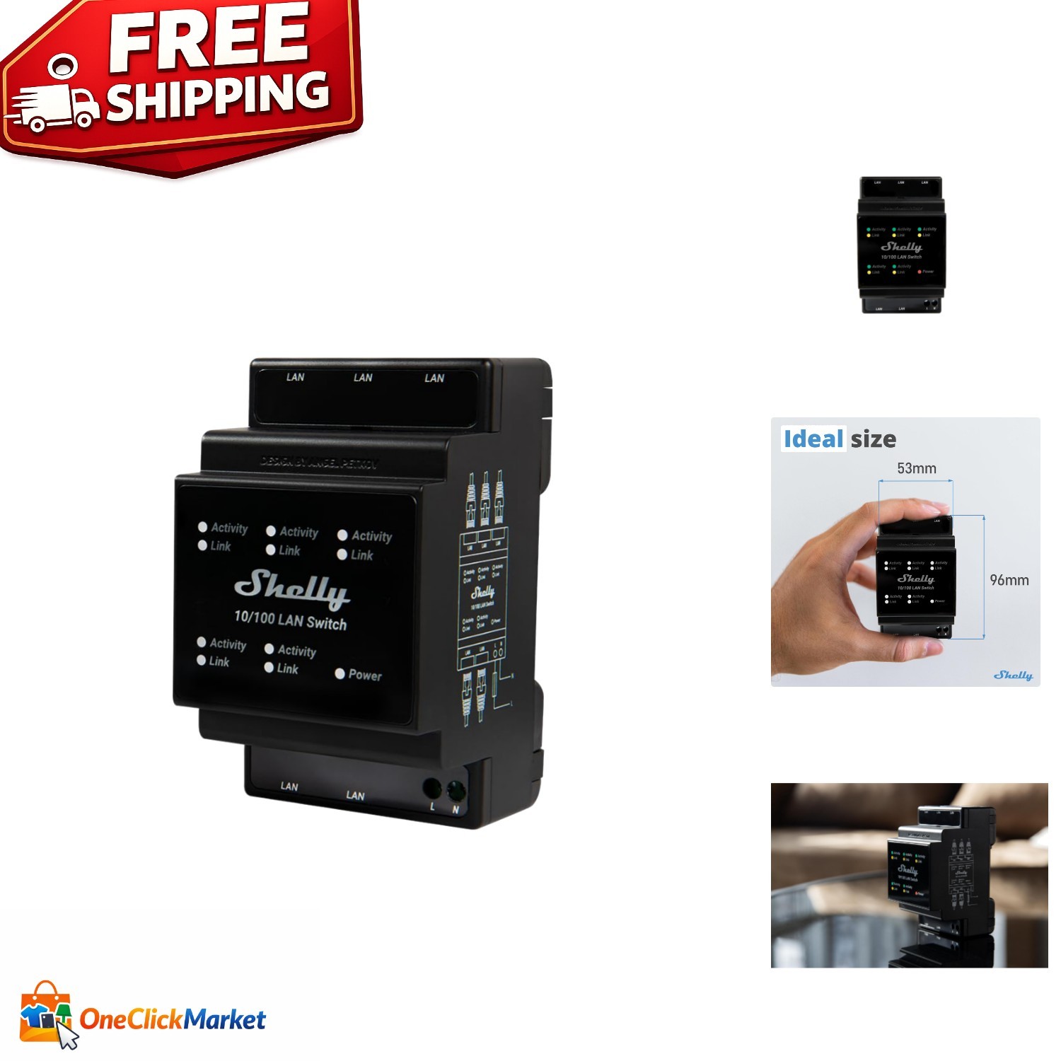 Advanced 5-Port PRO LAN Switch, Unmanaged for Effortless Smart Home Integration