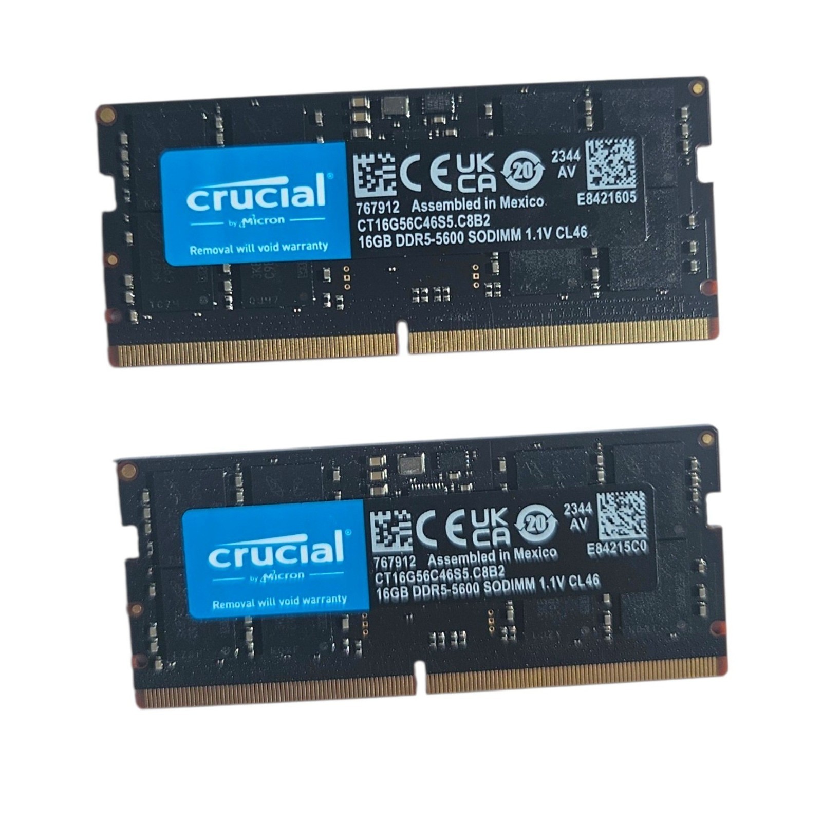 Crucial CT2K16G56C46S5 32GB DDR5 RAM Kit (2x16GB) - Black
