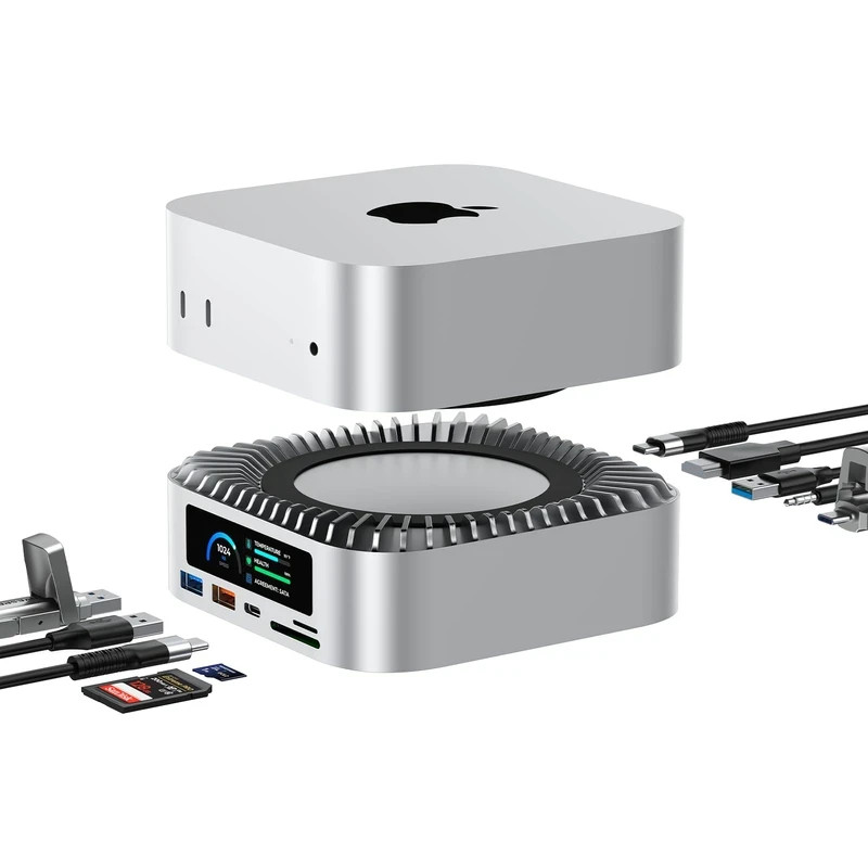 Raycue Mac Mini Thunderbolt 4 Dock Stand with nvme slot for up to 4TB