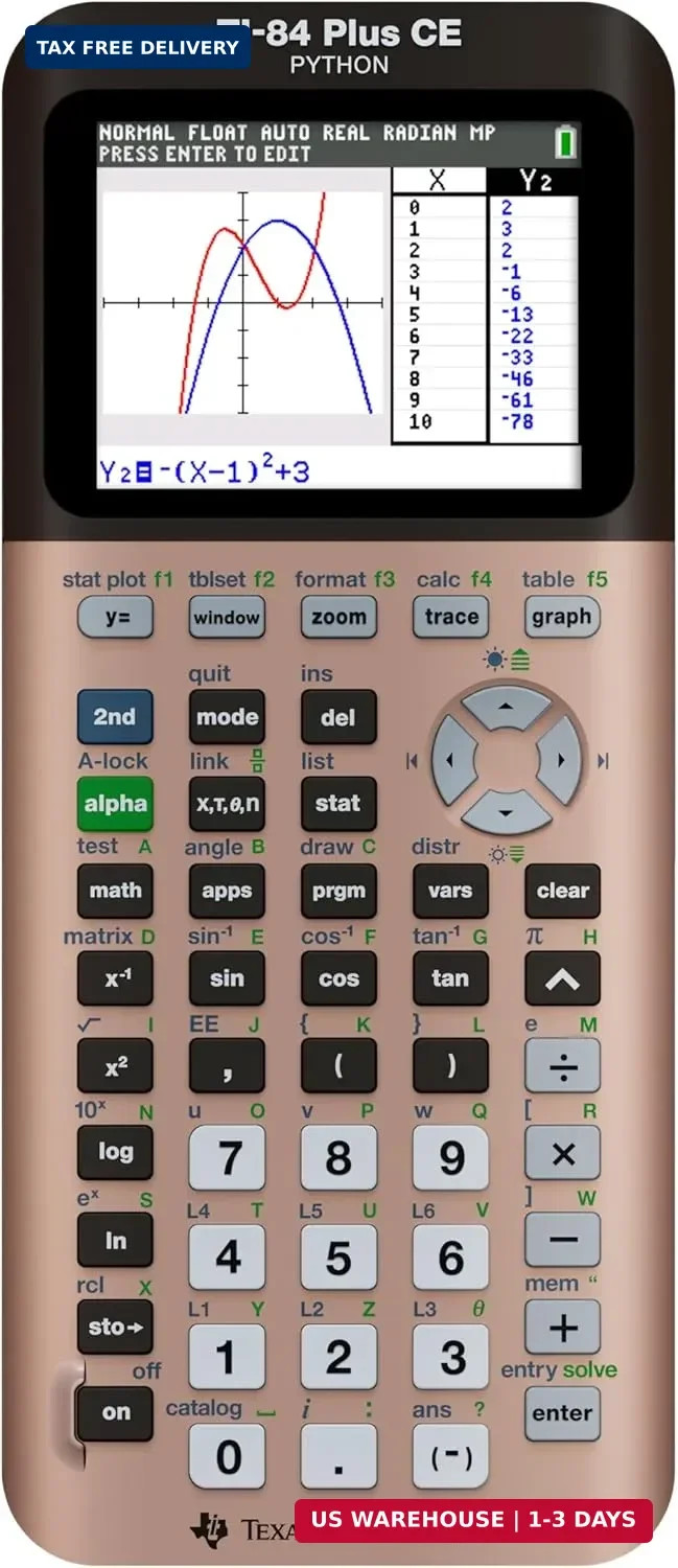 TI-84 Plus CE Graphing Calculator, Rose Curve Gold