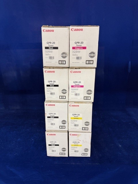Genuine Canon GPR-20 Toner Cartridges Lot of 8 CYMK ImageRunner C5180 C5185 New