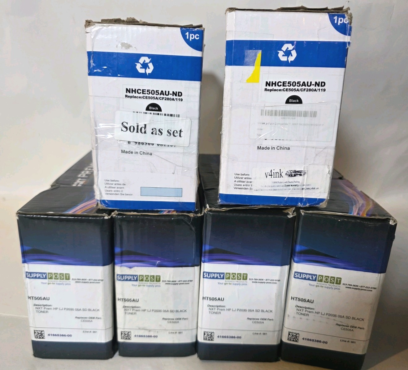 [LOT OF 6] CE505AU Black Toner Cartridges for HP 05A - NEW - OPEN BOX
