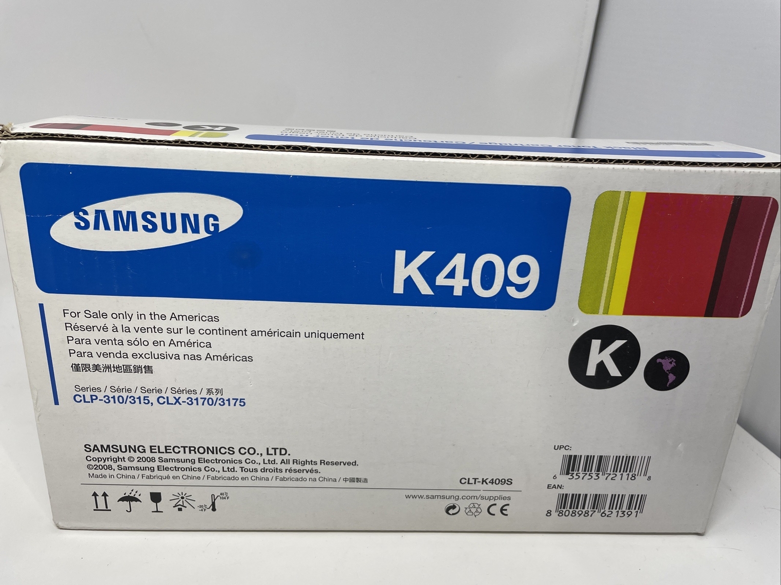 Genuine Samsung CLP315/310 CLX3175/3170  CLT-K409S C409 Black Toner