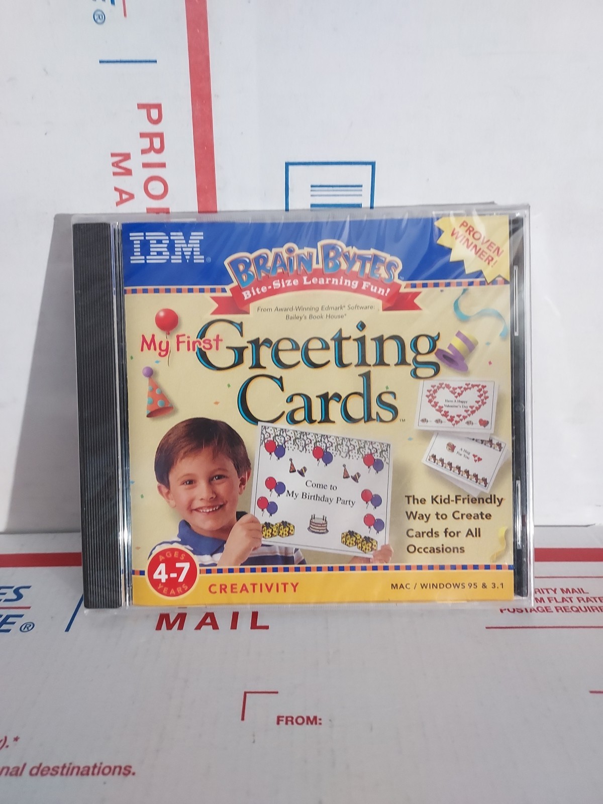 Brain Bytes My First Greeting Cards Ages 4-7 (CD-ROM IBM) - #13