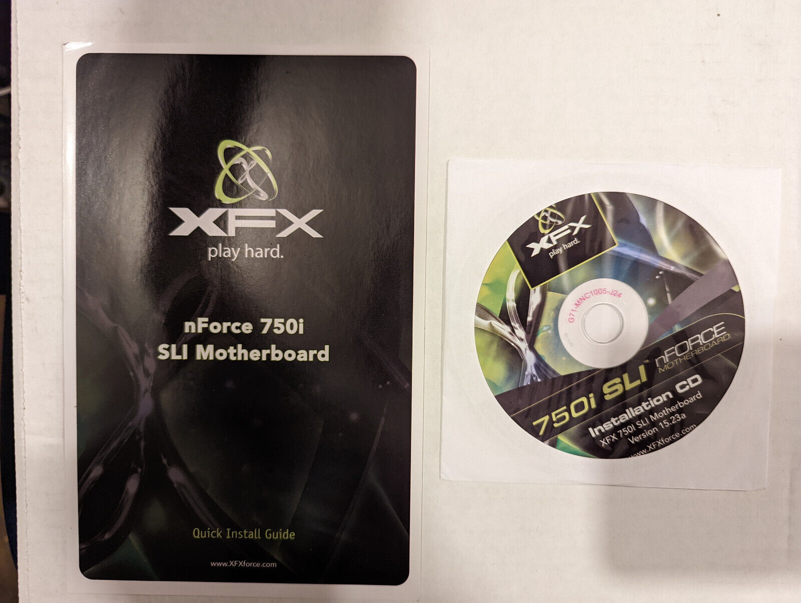 XFX nForce 750i Quick Install Guide Drivers and Utilities CD/DVD