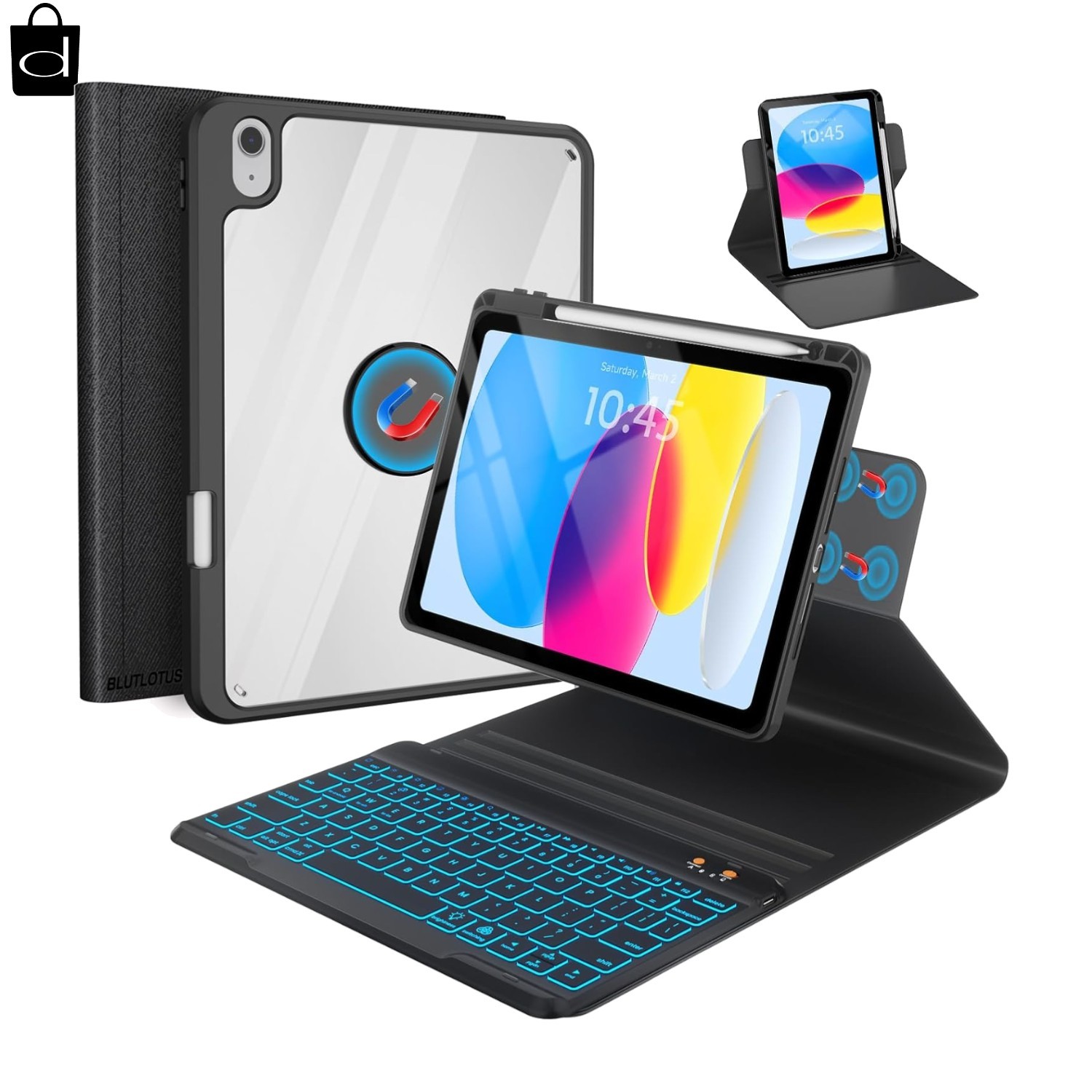 Magic Keyboard Folio for iPad A16 11th / 10th Generation iPad 11/10 Space Black