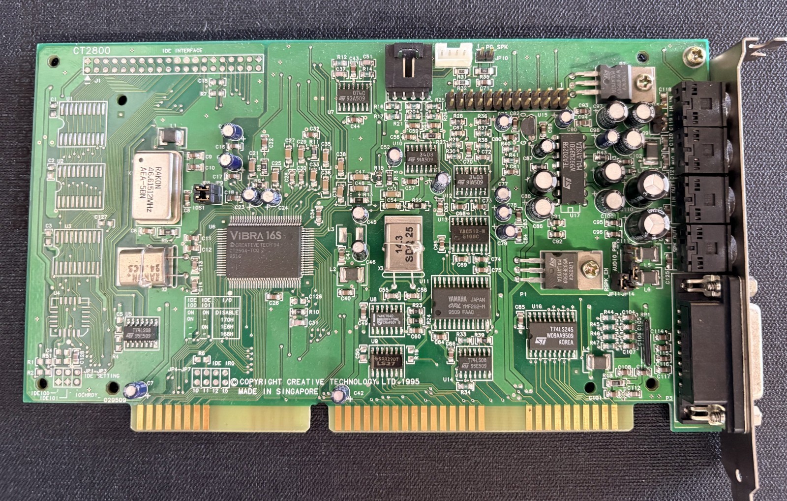 Vintage Creative Labs CT2800 Sound Blaster Vibra 16S sound card tested ISAM04