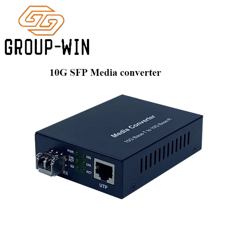 10G SFP+ Fiber to RJ45 Media Converter to SFP+ 10/100/1000M/2.5G/10G Ethernet 
