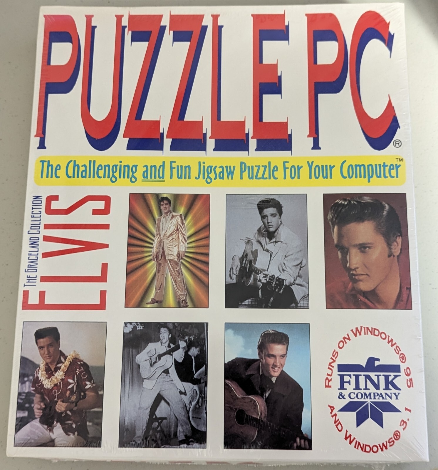 1996 Fink & Company Elvis Presley Puzzle PC Software Windows 3.1 & 95