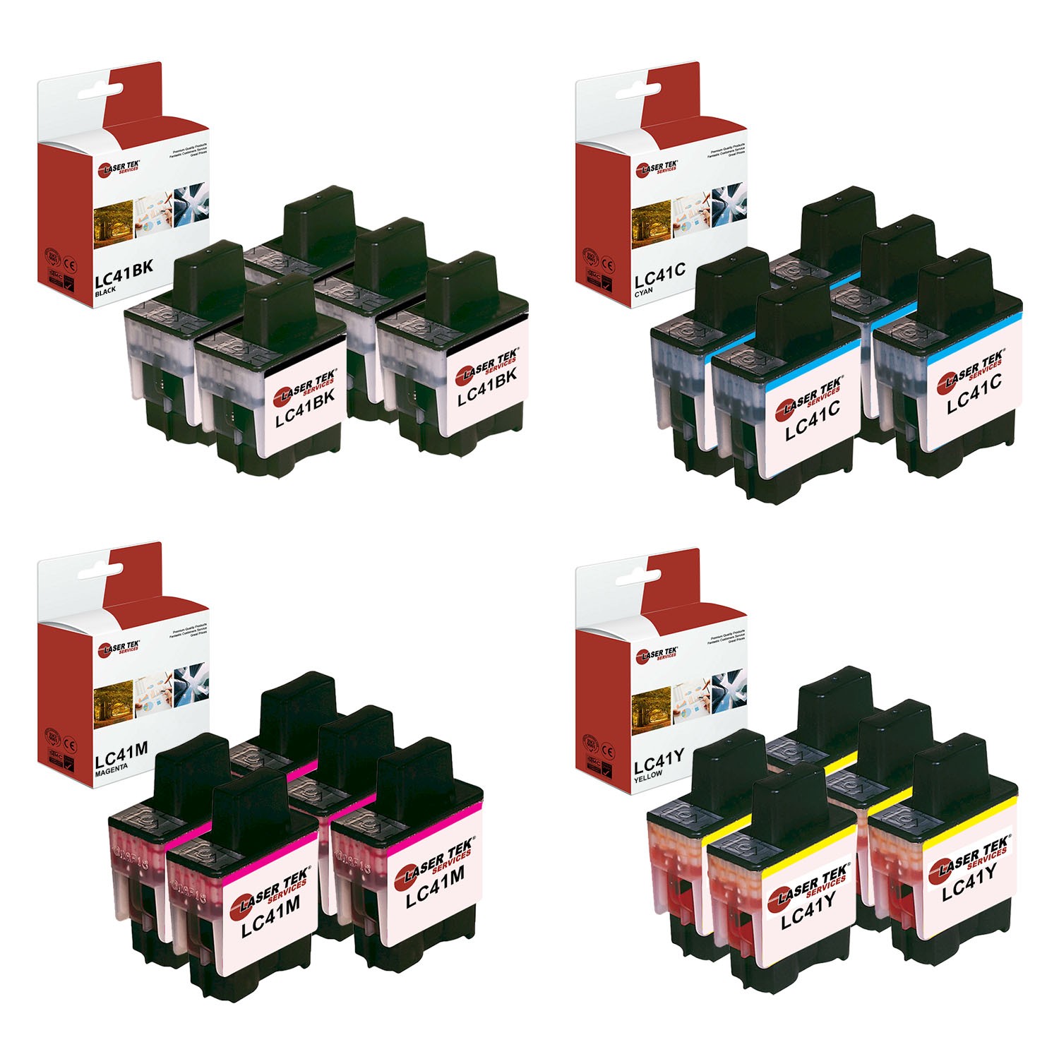 20Pk LTS LC-41 BCMY Compatible for Brother MFC210C 3240C, DCP110C Ink Cartridge