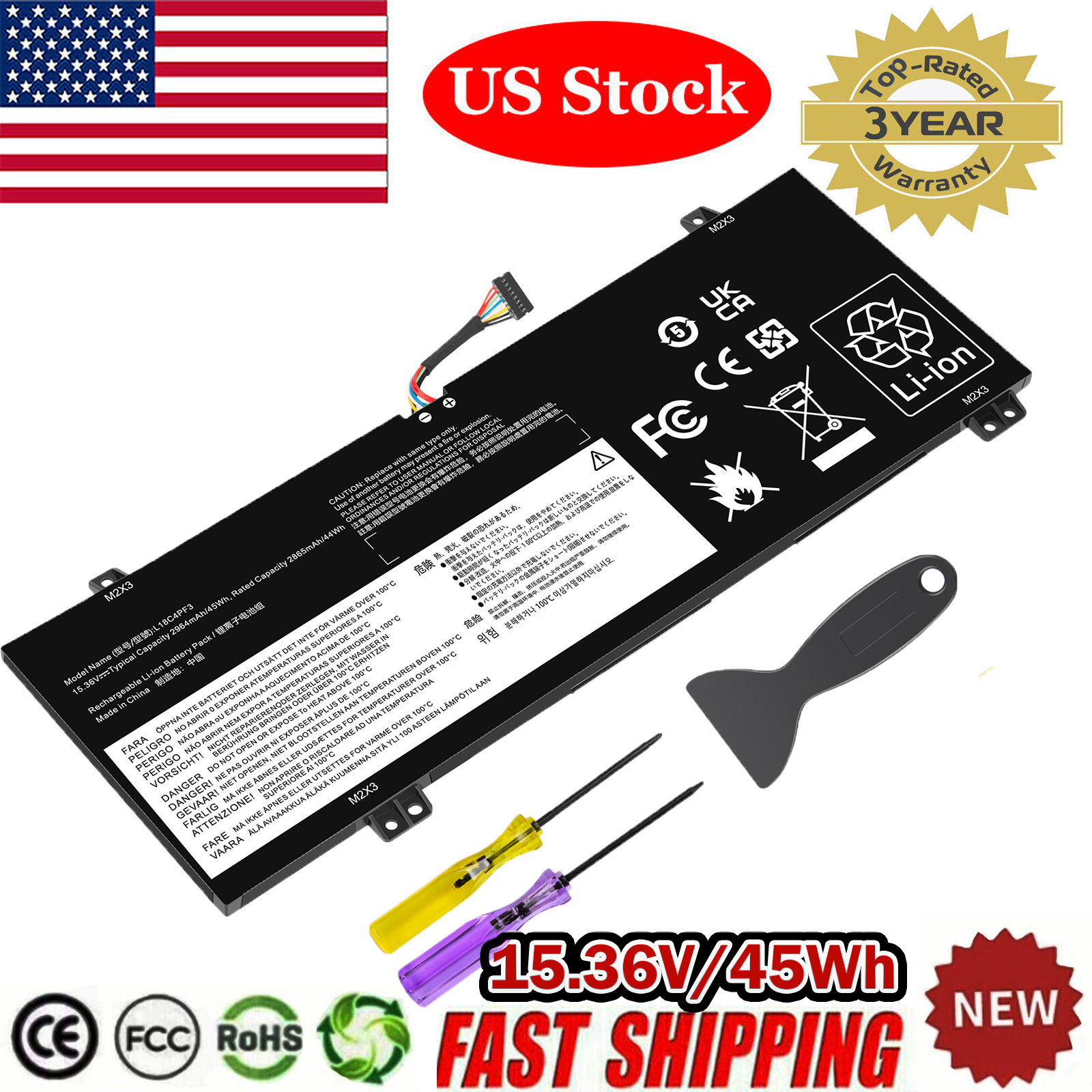L18C4PF3 L18M4PF3 Laptop Battery for Lenovo Ideapad C340-14IWL C340-14IML 45Wh
