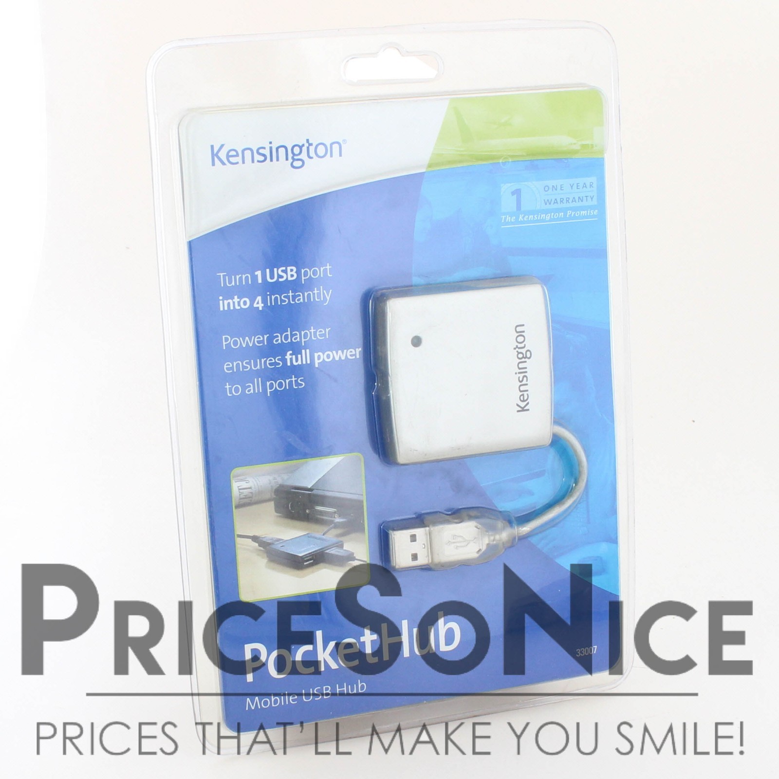 Kensington 4 port PocketHUB, (1.0) Part # 33007,