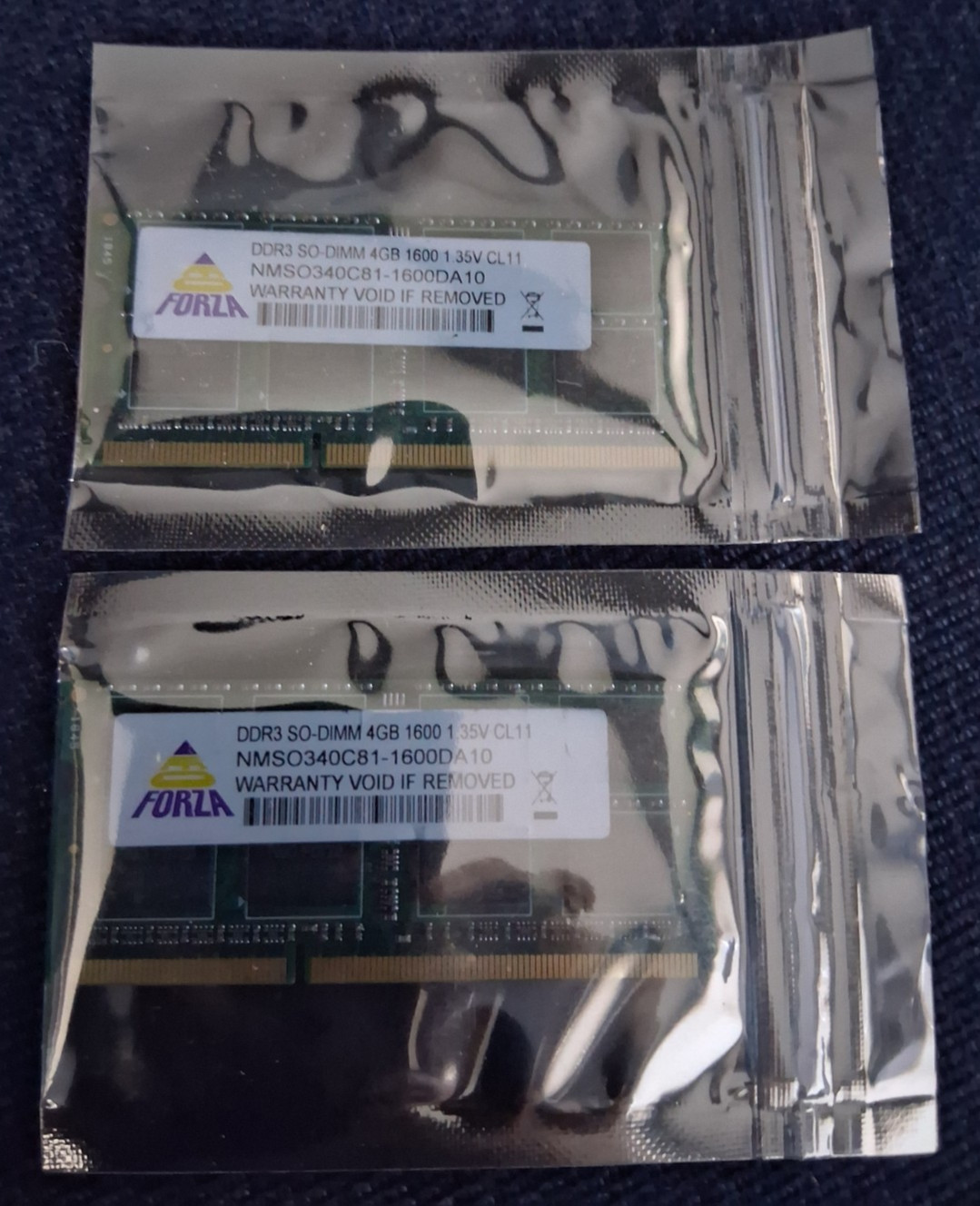 NEO FORZA DDR3 SO-DIMM 4GB 1600 1.35V CL 11 NMSO340C81-1600DA10 - 8GB TOTAL