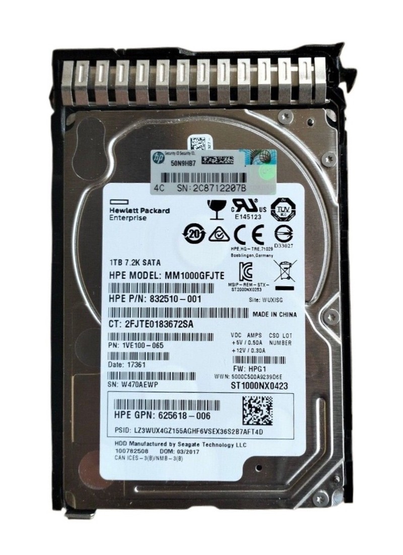 Fit 655710-B21 656108-001 832510-001 1TB 2.5" SATA ST1000NX0423 Hard Drive