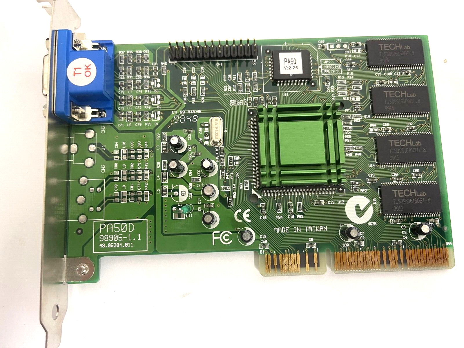VINTAGE AOPEN PA50D SIS6326 4MB VGA AGP VIDEO CARD PN 90.05210.660 MXB143