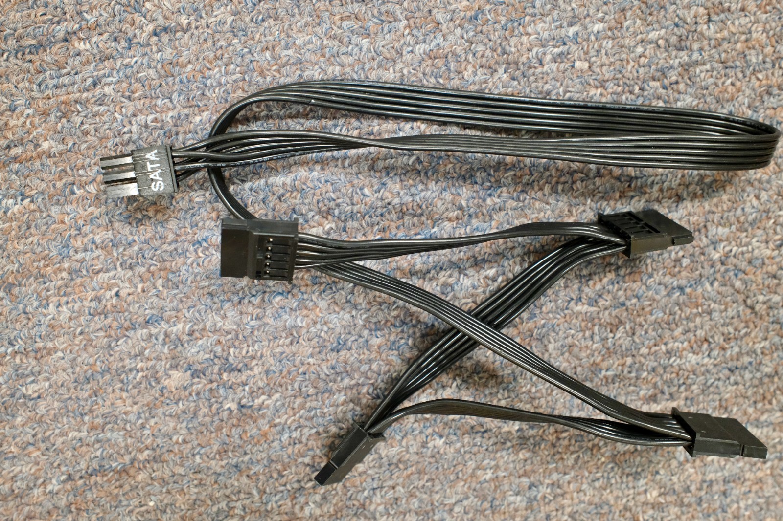 EVGA SuperNOVA GQ GM G+ PSU 6-Pin to Quad (4x) SATA Power Modular Cable OEM