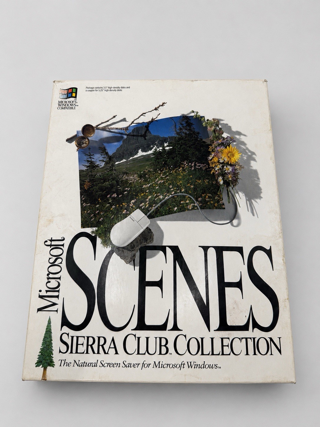 Microsoft Scenes Sierra Club Collection Windows 3.5 Floppy Discs-Box-Manual