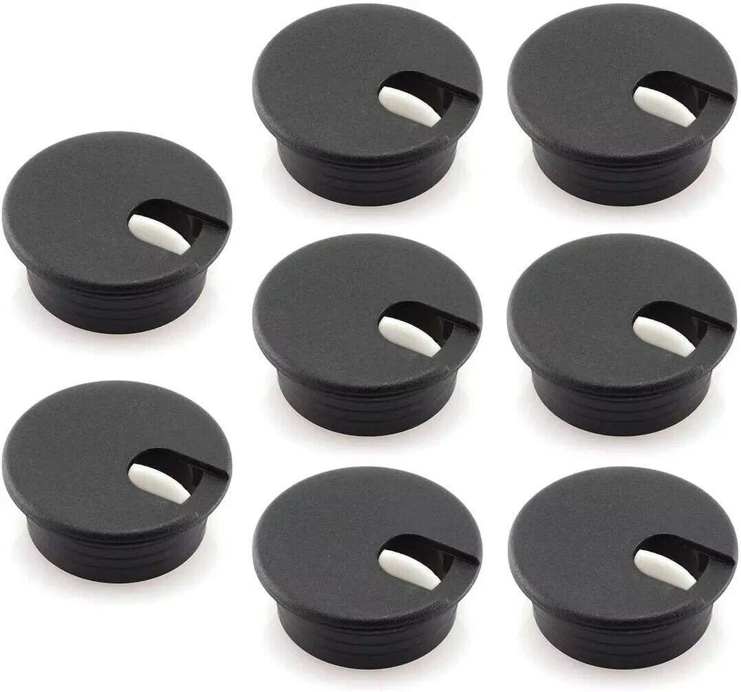 HJ Garden 8pcs 1-1/2 inch Desk Wire Cord Cable Grommets Hole Cover for Office PC