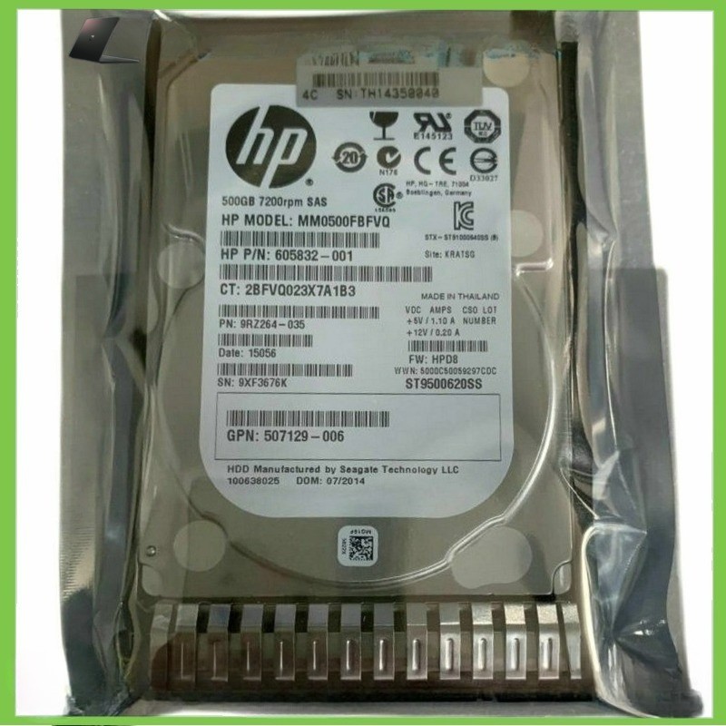NewHP 652745-B21 653953-001 500GB 7.2K 2.5" 6G DP G8 SAS MDL HARD DRIVE