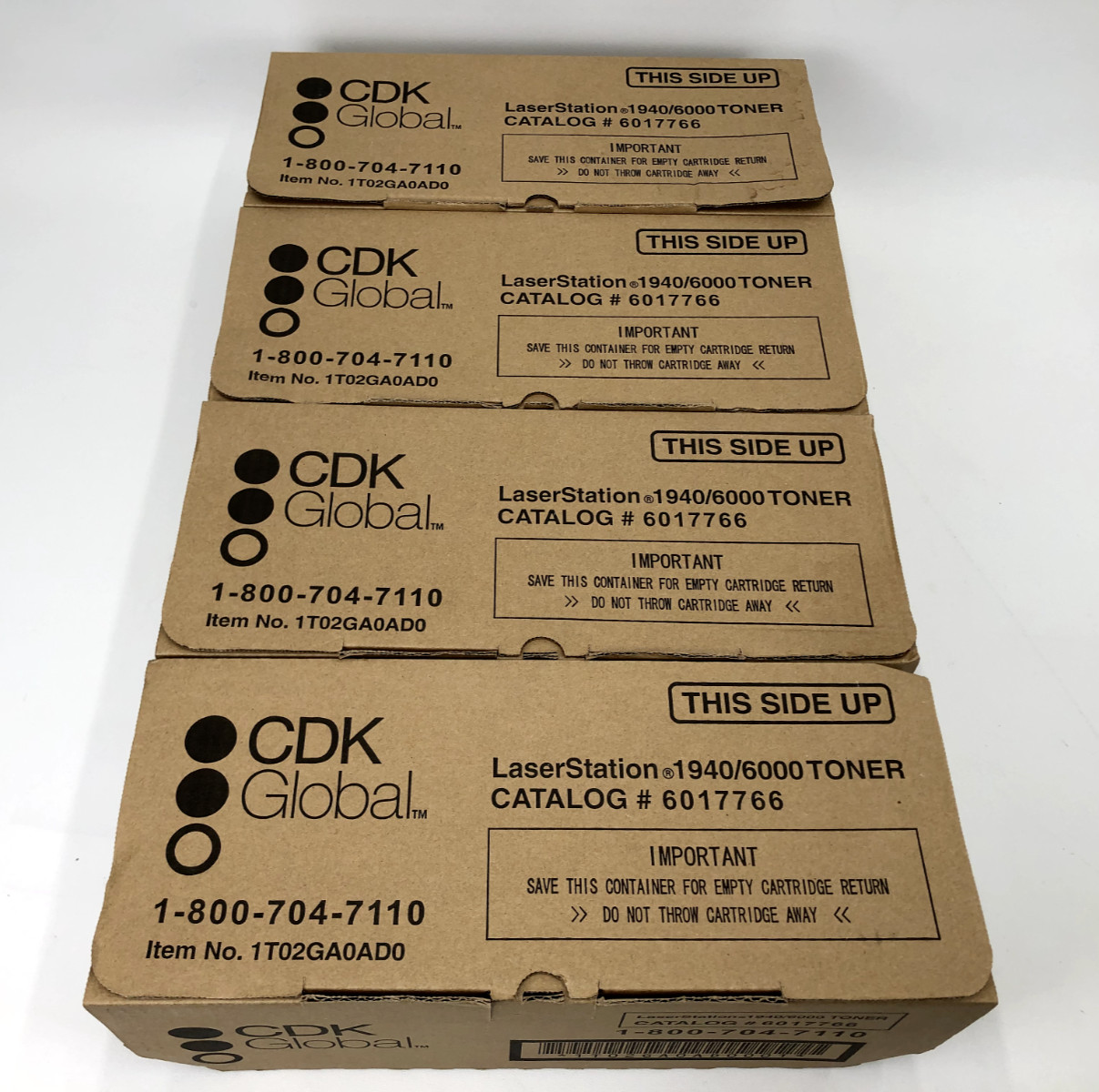 LOT OF 4 - CDK GLOBAL LaserStation 1940/6000 Toner Cartridge; Catalog #6017766