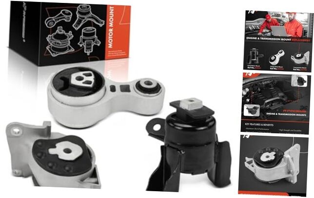 3PCS Engine Motor Mount Transmission Mount Torque Strut Mount Set Compatible