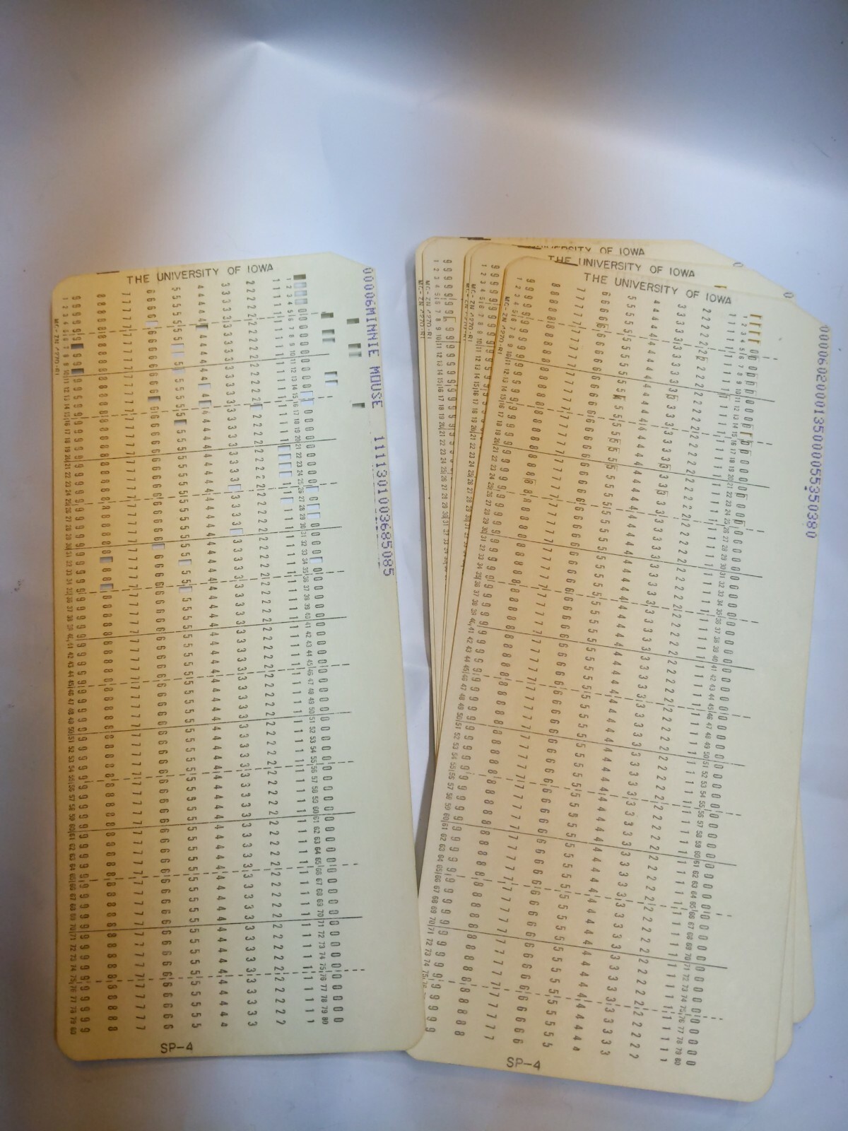 50 pcs VINTAGE MAINFRAME COMPUTER PUNCH CARDS. IBM 80-column University of Iowa