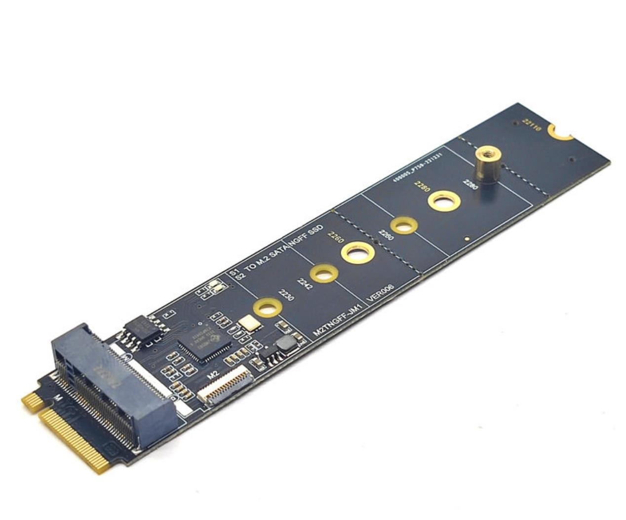 M.2 KEY-M NVME to M.2 KEY B/M NGFF Sata Protocol SSD Adapter JMB582