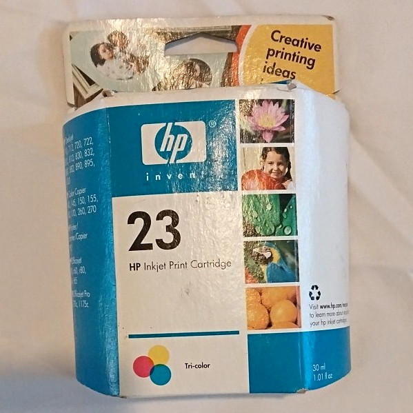 HP 23 Tri-Color Genuine/Original Inkjet Ink Cartridge 30 ml (1.0 fl oz) 2006