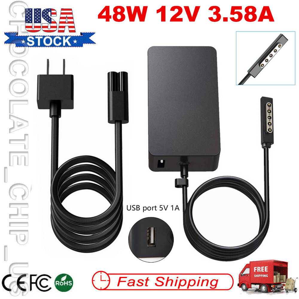 24W/48W Charger Power Adapter for Microsoft Surface 2 RT Pro 1 2 Windows Tablet