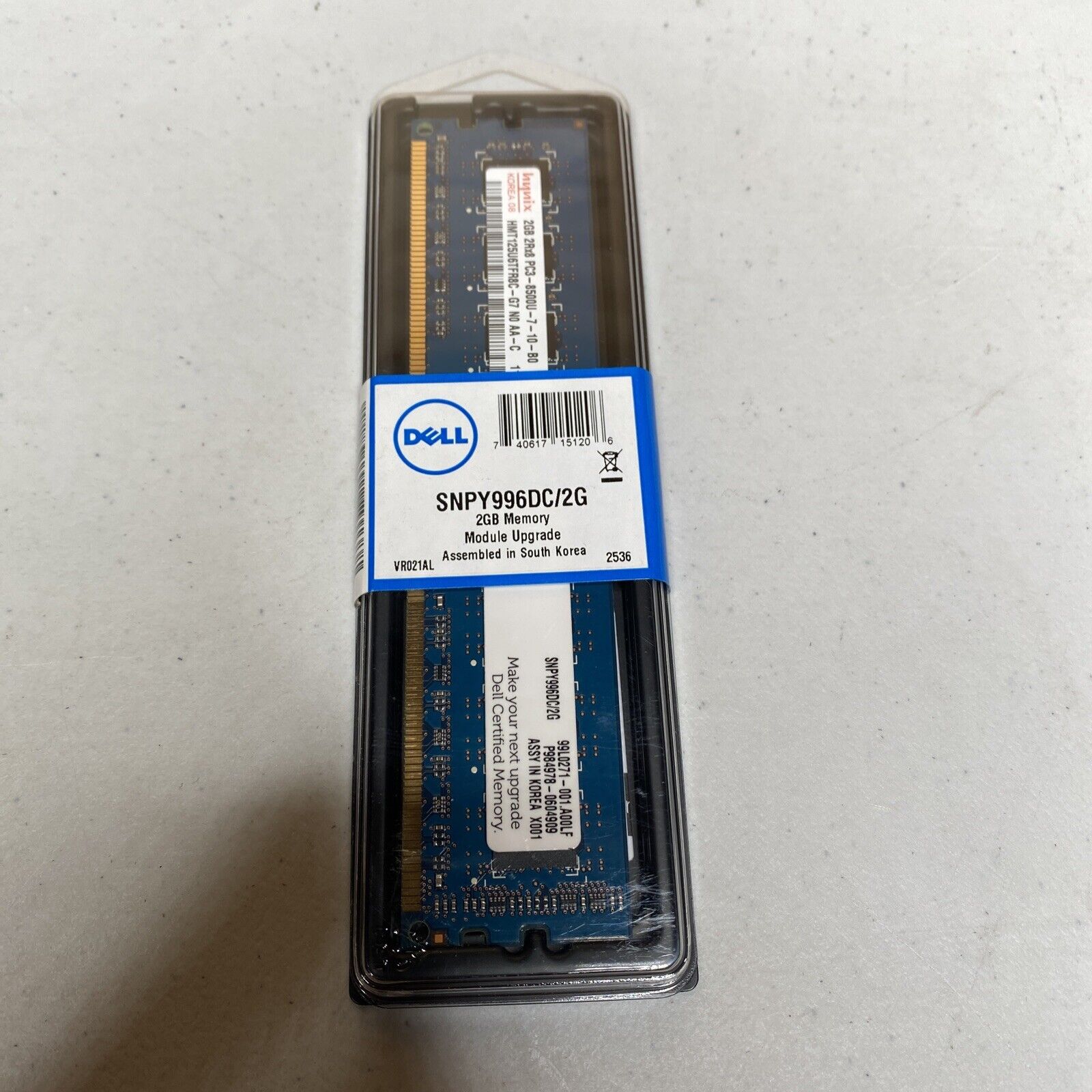 Dell PC3-8500 2 GB DIMM 1066 MHz DDR3 SDRAM Memory (SNPY996DC/2G)