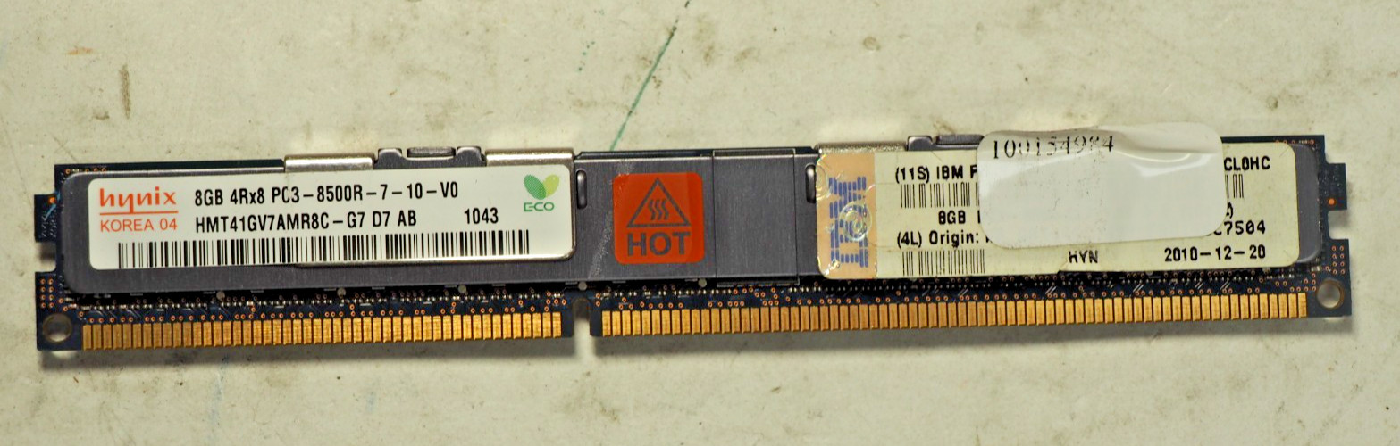 HYNIX HMT41GV7AMR8C-G7 8GB 4Rx8 PC3-8500R REG ECC Server Memory RAM Low Profile