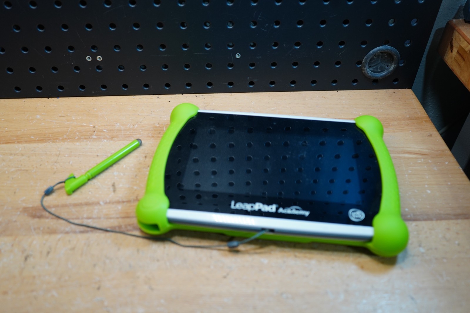 (J) LeapFrog LeapPad Academy Kids Learning Tablet Green No Cords
