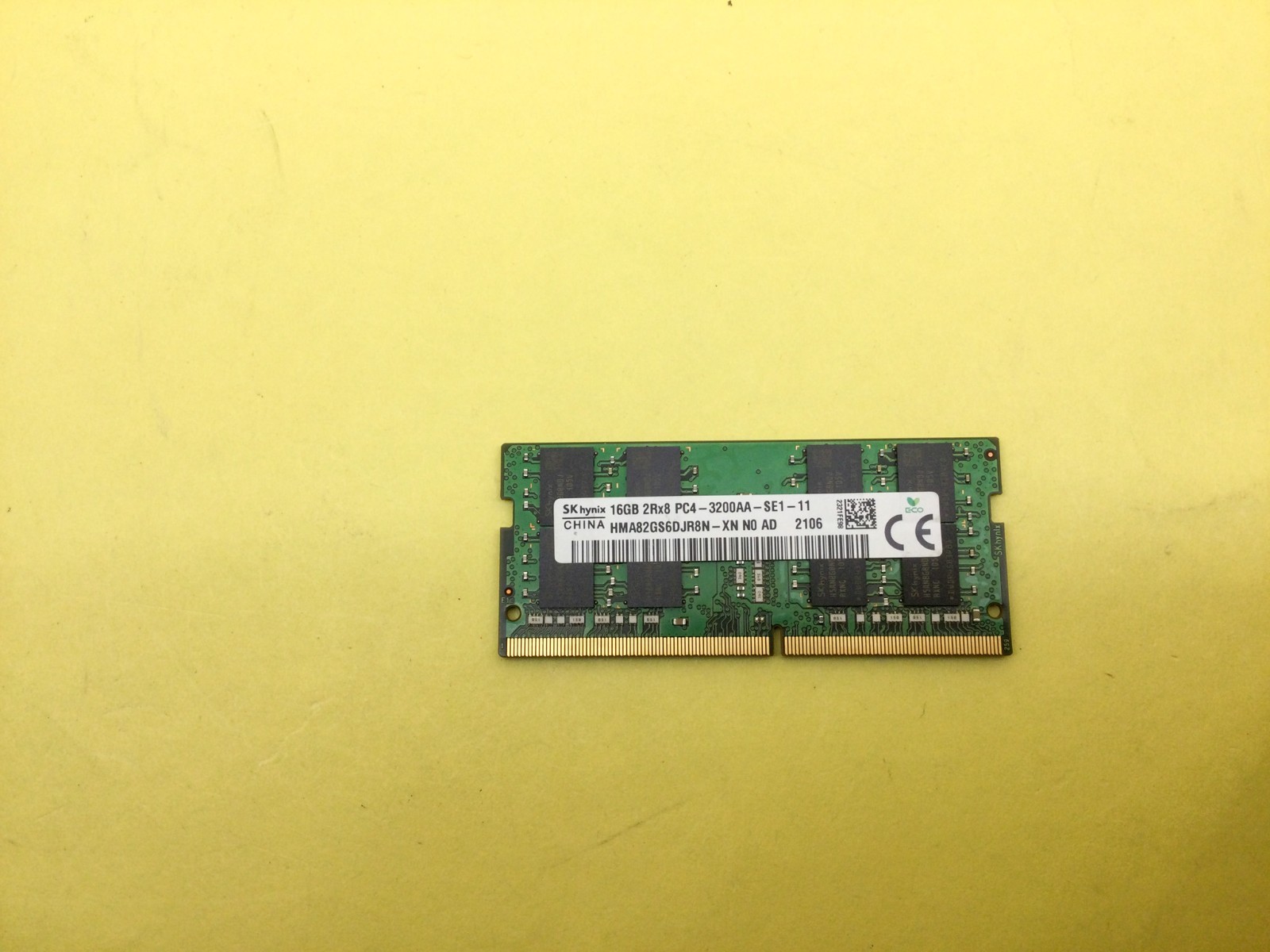 SK Hynix 16GB 2Rx8 PC4-3200AA SODIMM Laptop Memory HMA82GS6DJR8N-XN