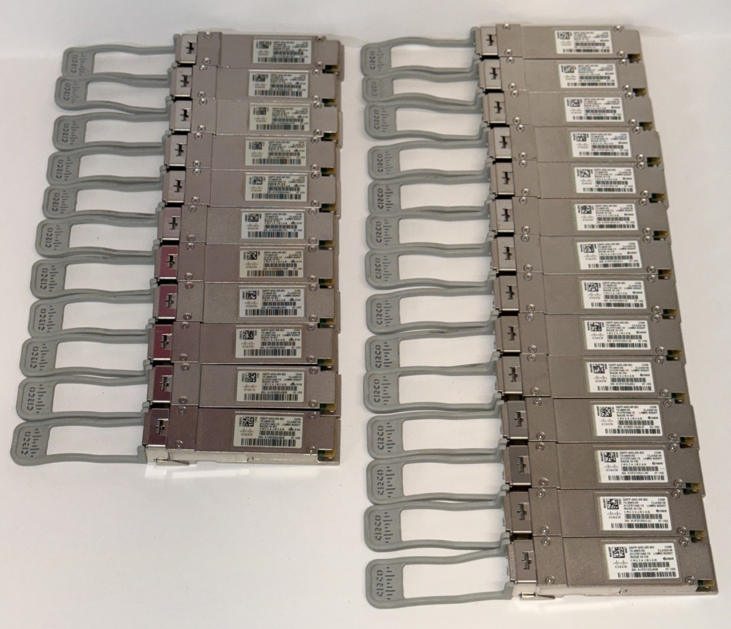 Lot of 25 CISCO QSFP-40G-SR-BD 10-2945-02  40Gb (11 Hologram) READ