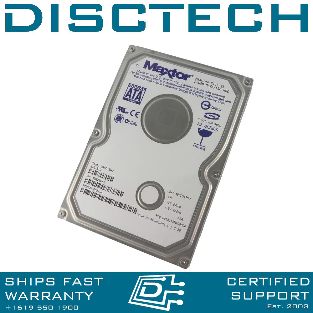 Maxtor Maxline 250GB 7.2K 7Y250M0 SATA Hard Drive