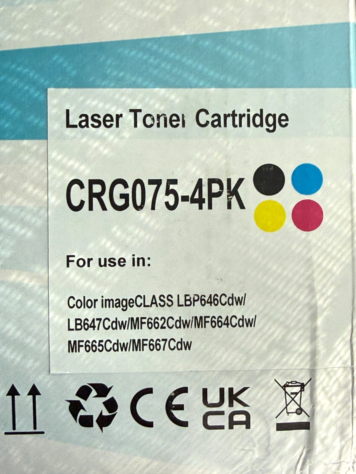 CRG075-4PK toner cartridges Compatible with Canon MF665Cdw | MF663Cdw | MF662Cdw