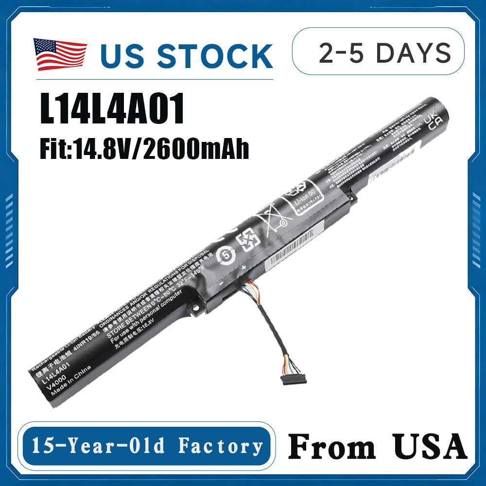 NEW L14L4A01 L14L4E01 Battery For Lenovo Ideapad 500-15ACZ 500-15ISK V4000 Y50C