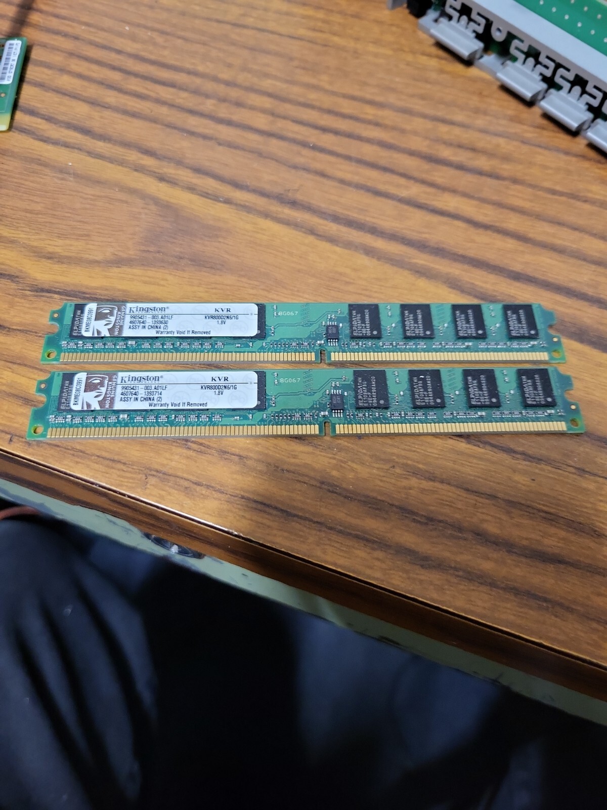 Kingston KVR800D2N6/1G 1GB x2 DDR2 800MT/s Non ECC Memory RAM DIMM