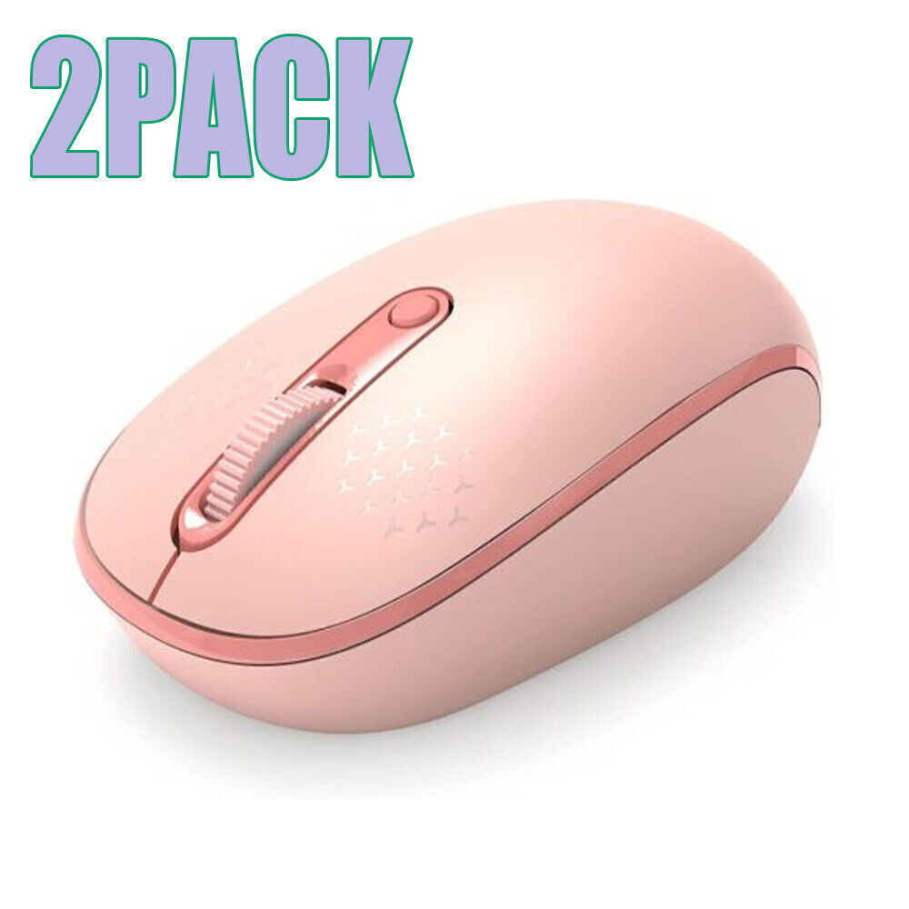 2Pcs Wireless Mouse 2.4GHz Silent with USB Receiver Optical USB Mouse multicolor