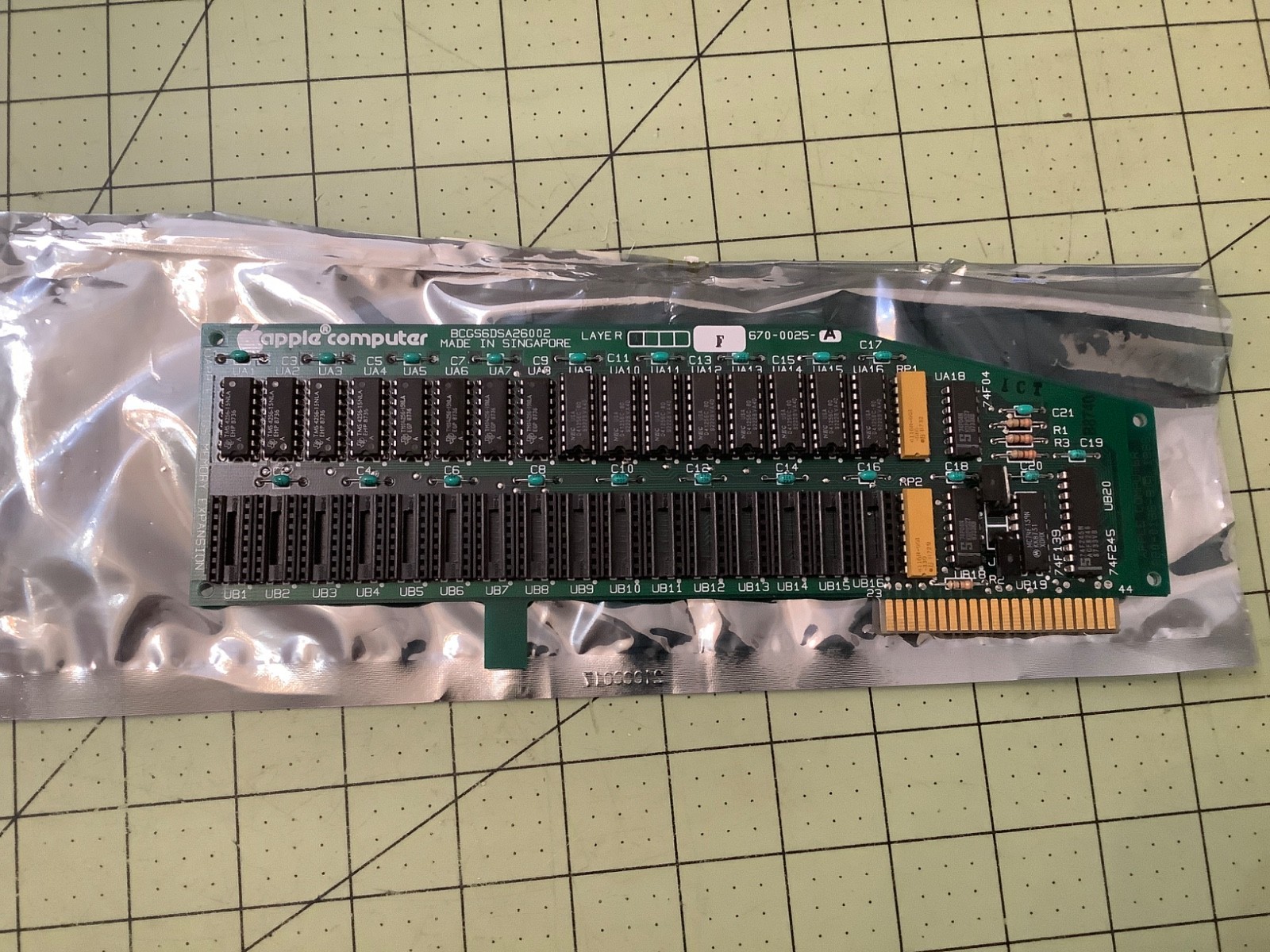Apple IIGS Memory Expansion Card 512K RAM 670-0025-A Working 