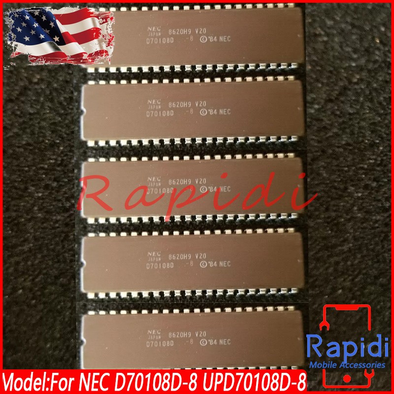 5PC NEC D70108D-8 V20 CPU 8088 Upgrade IC Chip NOS Ceramic Processor UPD70108D-8